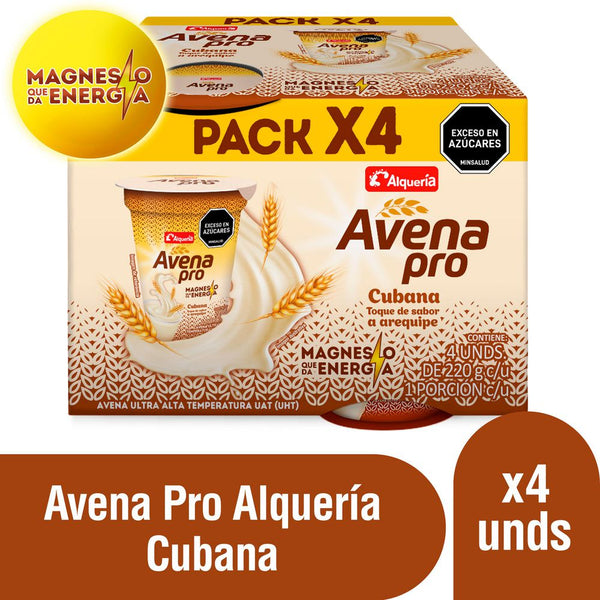 avena alqueria 880g pro cubana vaso